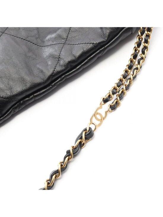Chanel Backpack 22 Large Black Leather main image 5